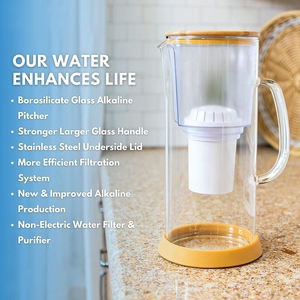 <span class=keywords><strong>Carafe</strong></span> <span class=keywords><strong>filtrante</strong></span> à eau en verre transparent grande capacité <span class=keywords><strong>avec</strong></span> filtre à <span class=keywords><strong>charbon</strong></span> <span class=keywords><strong>actif</strong></span>, pichet filtrant à eau froide, <span class=keywords><strong>carafe</strong></span> en verre de qualité supérieure - Product Image 1