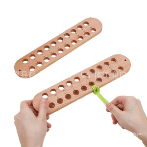 Organisateur de fils à broder en bois, support de rangement de bureau de forme ovale de 15 Cm pour accessoires de couture au point de croix - Product Image 5
