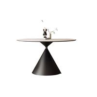 Table à manger en pierre frittée de style français Blanc pur Table moderne minimaliste pour petits appartements Ensemble table et chaises de salle à manger