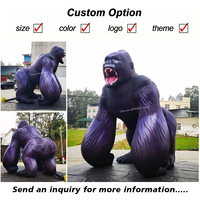 Gorille gonflable géant personnalisé, singe réaliste, animal de dessin animé, accessoire publicitaire pour événement, exposition, scène, décoration