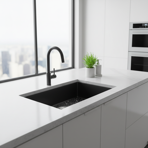 [BAEKJO] FREGADERO DE COLOR NEGRO ESMALTADO 540, acabado premium que proporciona protección antibacteriana y un aspecto elegante para la cocina - Product Image 3