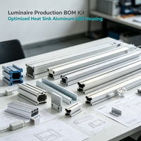 Boîtier de bande LED en aluminium extrudé haute performance, dissipateur de chaleur optimisé pour la production de luminaires intérieurs