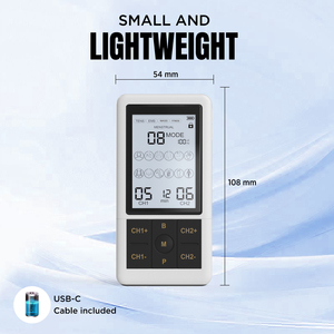 Máquina de Fisioterapia Portátil TENS, Unidad TENS de Doble Salida, Electroestimulador Muscular Digital, Dispositivo para el Cuidado del Dolor Corporal Completo - Product Image 5