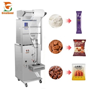 Machine de remplissage et d'emballage à scellage arrière pour sacs en film plastique PE, à bas prix, pour céréales, sel, thé, farine, riz, noix, chips de banane, usage commercial - Product Image 1