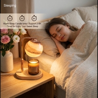Lampe chauffe-cire sphérique en onyx naturel à intensité variable, style Wabi Sabi, décoration minimaliste japonaise pour la maison, idéale pour le yoga et le sommeil nocturne