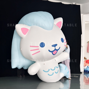 Cartone animato gonfiabile animale gonfiabile Merlion gigante <span class=keywords><strong>gatto</strong></span> gonfiabile dalla <span class=keywords><strong>coda</strong></span> di pesce per la decorazione o gli eventi - Product Image 5