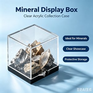 SUNSHING - Contenedor Transparente para Especímenes Minerales, Estuche de Exhibición para Colección de Rocas, Caja de Plástico para Especímenes de Rocas, Soporte Pequeño para Almacenamiento de Fósiles - Product Image 3