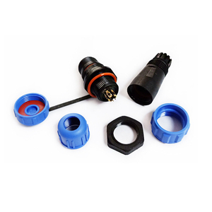 公母2 <span class=keywords><strong>3</strong></span> 4 5 6 7 9Pin防水连接器SP13背面螺母IP68电缆连接器插头插座 - Product Image 3
