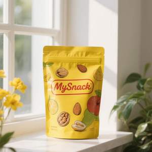 Bolsa de plástico con cierre zip personalizada para envasar refrigerios y alimentos secos, a prueba de humedad. - Product Image 1