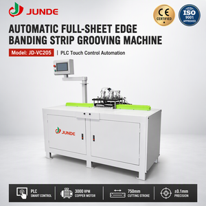Máquina Ranuradora Automática JUNDE con Control PLC, Ajuste de un Clic para el Borde Completo de Paneles de Muebles - Product Image 1