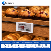 Etiqueta Electrónica de Precio Digital de 2.66 Pulgadas con Tinta Electrónica de 4 Colores de LEEKA Factory para Panadería y Alimentos Frescos con Batería de Larga Duración