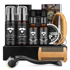 OEM Supplier High Quality 100% Natural Tea Tree Beard Oil Kit Custom Logo Beard Grooming Kit