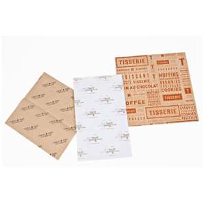 Custom Printed <b>Brown</b> Kraft <b>Paper</b> <b>Rolls</b> Food Grade Greaseproof for Bakery Items Bread Sugar Chewing Gum Wrapping Premium - Product Image 2