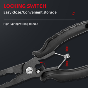 Alicate de pesca de 7 polegadas Scissor Multitool Gancho Removedor Linha Cortador Split Anel Removedor Ferramenta Iscas Ferramentas e Equipamentos de Pesca - Product Image 4