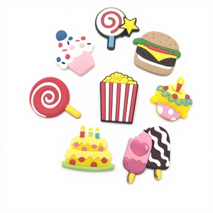 Aimants de réfrigérateur en PVC personnalisables, en forme de nourriture de dessin animé, en caoutchouc souple, réutilisables, pour la décoration de la maison, les fêtes, les cadeaux en gros, pour les enfants - Product Image 1