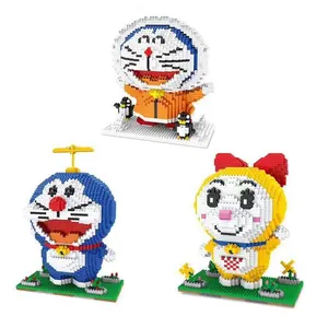 ZMS mainan sihir blok berlian, ukuran Mini untuk anak-anak pendidikan tokoh kartun DoraemOn Dorami untuk hadiah anak perempuan 3525