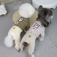 Vêtements pour chiens et chats : Nouveau style automne/hiver, sweat à capuche quatre pattes patchwork 26 rayures