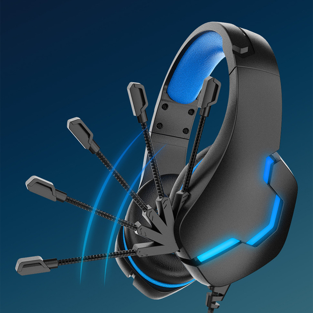 Wired Gaming Headset Headphones With Mic Surround Stereo Earphones for PC PS4 PS5
