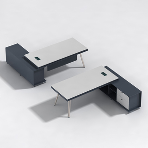 Table de bureau exécutive modulaire de luxe OEM Premium E1 MFC, style moderne, bureau robuste, mobilier de bureau de luxe - Product Image 4