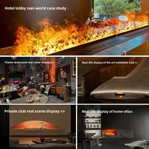<span class=keywords><strong>Chimenea</strong></span> Eléctrica Metálica Personalizada para el Hogar, Simulación de Fogata, Llama Artificial Decorativa, Calentador Atomizado 3D - Product Image 3