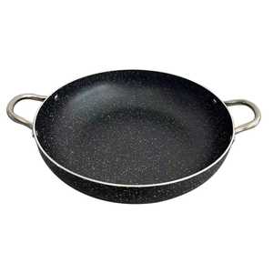 Padella in alluminio per alimenti da 40 cm con 2 manici in acciaio per cucinare e infornare - Product Image 1