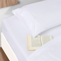 Ensemble de draps de lit ajustés en gros, taille Queen et King, couleur unie, 100% polyester, certifié OEKO-TEX, literie écologique