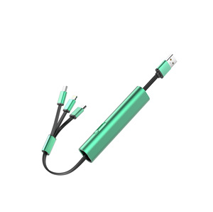 Câble de charge rapide 3-en-1 en métal rétractable 3A, <span class=keywords><strong>cordon</strong></span> de synchronisation un-vers-trois pour téléphone portable et tablette - Product Image 3