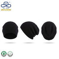 Gorros de Punto Acanalado Personalizados al por Mayor BAE SHIOW, Gorro de Invierno Unisex de Color Sólido, Cálido, en Varios Colores para Promoción