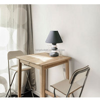 Lampe de bureau LED E14 en céramique de style européen, alimentée par USB, lumière blanc chaud, protection des yeux, abat-jour en tissu, chambre à coucher, salon