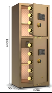 Home Office Large Double-door Fingerprint Password Key <b>Lock</b> Steel <b>Safe</b> 1 Meter High Durable Storage Confidential File Cabinet - Product Image 6