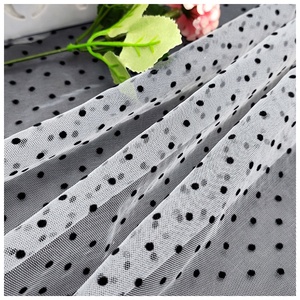 Dx161 ने शादी की पोशाक बनाने के लिए मोश पोका डॉट तुले फीता नेट कपड़े - Product Image 4