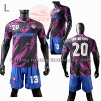 Maillots pour hommes Kit d'accessoires équipement d'entraînement chemise personnalisée Shorts maillot noir Sport sublimé uniformes vêtements de football