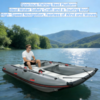 Venta al por mayor de fábrica: Bote inflable de PVC/TPU de 330 cm, catamarán de pesca con suelo Drop Stitch