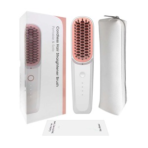 Hair <strong>Straightener</strong> Handheld Cordless <strong>Bear</strong> Hot Comb 3 Temp Settings Beard Styling Straightening Comb - Product Image 5