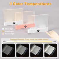 Lampu Buku untuk Membaca, Dapat Diisi Ulang, Timer LED, Panel Datar, Perlindungan Mata Seluruh Halaman, Lampu Baca Malam di Tempat Tidur, Lampu Baca LED