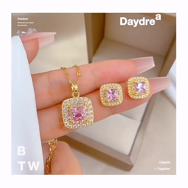 Ready To Ship Gold Plated Stainless Steel Necklace, Zircon Phoenix