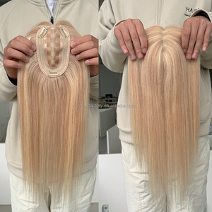 Topper de Cabello Humano Ruso de 3x5 Pulgadas para Mujer, Listo para Enviar de Fábrica, con Cutícula Completa Alineada, Base de Seda con Parte Libre y Trama - Product Image 5