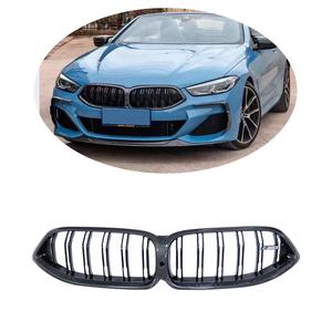 BMW 8 serisi G14 için yüksek kalite karbon fiber çift çıta grille BMW ff91 F92 F93 M8 <span class=keywords><strong>M</strong></span> tarzı ön tampon ızgarası 2D 4D - Product Image 3