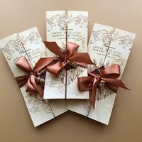 Ensemble d'invitations de mariage personnalisées avec impression florale élégante en aquarelle, papier vélin superposé, 5x7 pouces, couleur personnalisée, cadeau