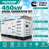 Groupe électrogène diesel Cummins 450 kW 562,5 kVA triphasé 50/60 Hz silencieux avec ATS, refroidissement par eau, pour alimentation de secours industrielle et hospitalière