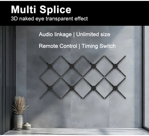 Projetor de Publicidade LED Holográfico 3D Ventilador Holográfico Controle Sem Fio Conteúdo Personalizado Uso Interno/Externo Natal - Product Image 4