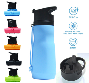 Bouteille d'eau pliable en silicone sans BPA, réutilisable, portable et légère - Product Image 4