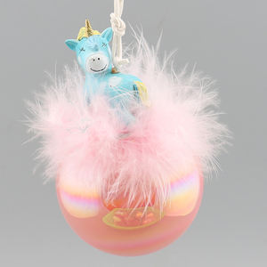 Ornements de boule de <span class=keywords><strong>verre</strong></span> de noël iridescent de forme personnalisée avec jouet Animal décorations de pendentif d'arbre de noël en vrac - Product Image 1