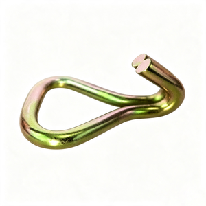 ตะขอเกี่ยวลวดคู่แบบเหล็กกล้าคาร์บอนชุบสังกะสีเหลือง ยี่ห้อ Double J Hook จากเวียดนาม สำหรับสายรัดสินค้าแบบ Ratchet - Product Image 2