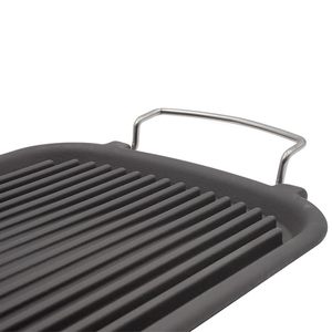 Sartén Rectangular de Hierro Fundido Esmaltado de 24x37 cm, Negra, Antiadherente, Apta para Inducción, con 2 Asas - Product Image 3