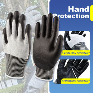 LQS OEM Industrial <span class=keywords><strong>PU</strong></span> recubierto Anti corte seguridad trabajo guantes resistentes a cortes ANSI nivel 6 para trabajo pesado - Product Image 4