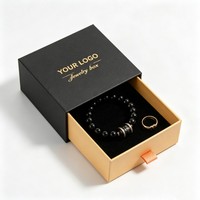 Boîte à bijoux en gros, boîte rigide pour bagues avec étui, boîte tiroir personnalisée pour bracelets