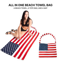 Serviette de plage pliable 2-en-1 personnalisée à séchage rapide, style poncho de surf avec logo