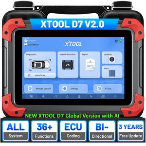 Ferramenta Programadora de Chaves de Carro XTOOL D7, Máquina de Diagnóstico Multifuncional para Carros e Programação de Chaves, <span class=keywords><strong>Scanner</strong></span> <span class=keywords><strong>OBD2</strong></span> de Sistema Completo - Product Image 1