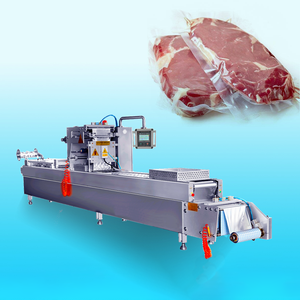 Macchina confezionatrice sottovuoto multifunzione automatica per alimenti di mare e carne congelata termoformatura pellicola e sacchetto per pesce e carne - Product Image 1